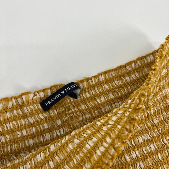 Brandy Melville Kessy Tube Top Gingham Smocked Bandeau Crop - Picture 6 of 12